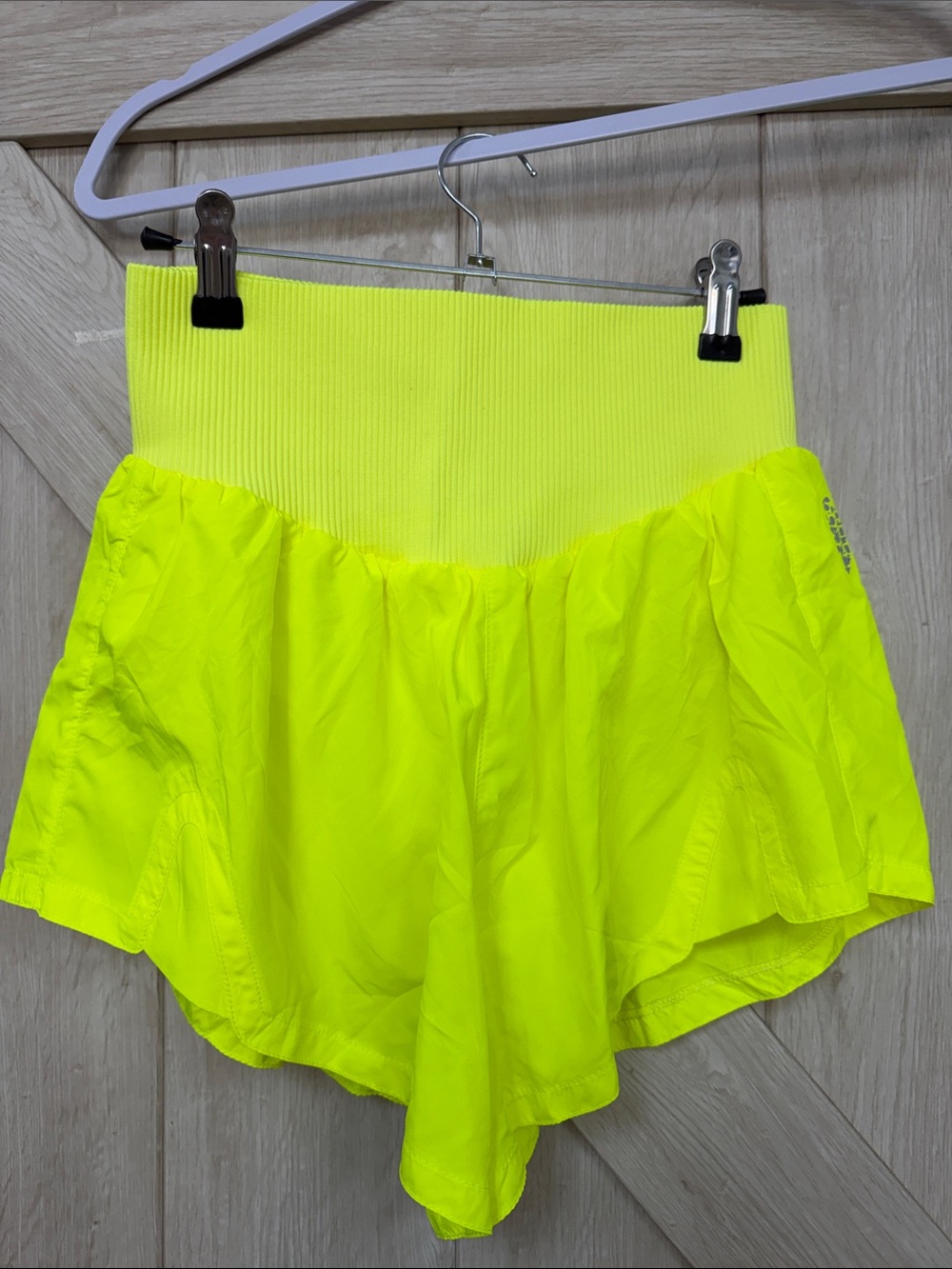 Free people Neon High-Waist Women Shorts - Bright Yellow
